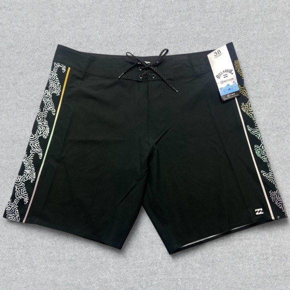 NEW Billabong Board Shorts Men's 38 Black Recycler DBAH Pro Surf Swim Beach - Picture 1 of 14